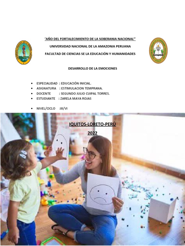 Desarrollo Emocional en Educación Inicial | PDF | Las emociones | Adultos