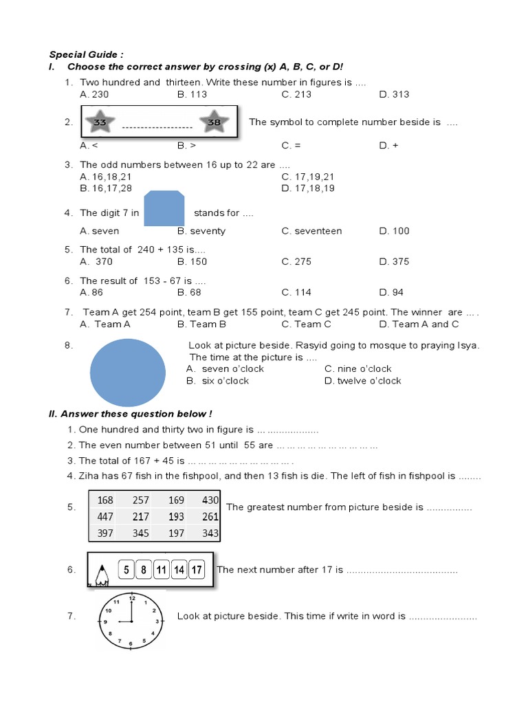 Latihan Soal Math Ssi 2 | PDF | Vegetables