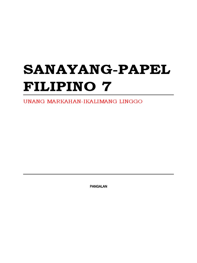 Filipino 7 | PDF