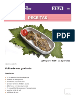 Folha de uva grelhada – Alimente-se Bem