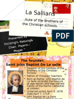 La Sallians: Institute of The Brothers of The Christian Schools