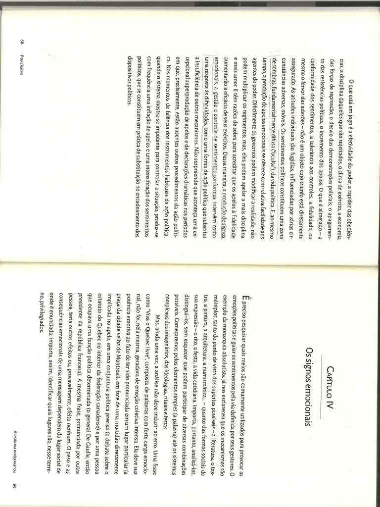 Pierre Ansart A Gestão Das Paixões Politicas Cap IV e V PDF