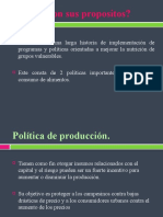 Políticas y Programas de Alimentación