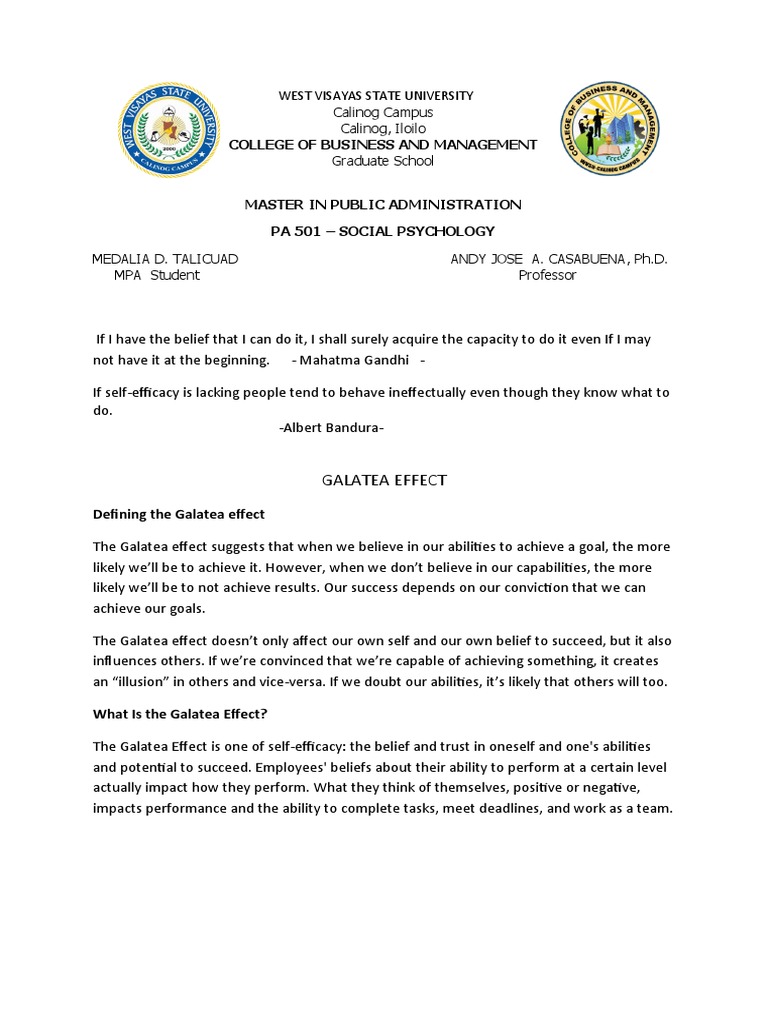Galatea Effect PDF