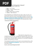 Css What Are The Fire Extinguisher Colours