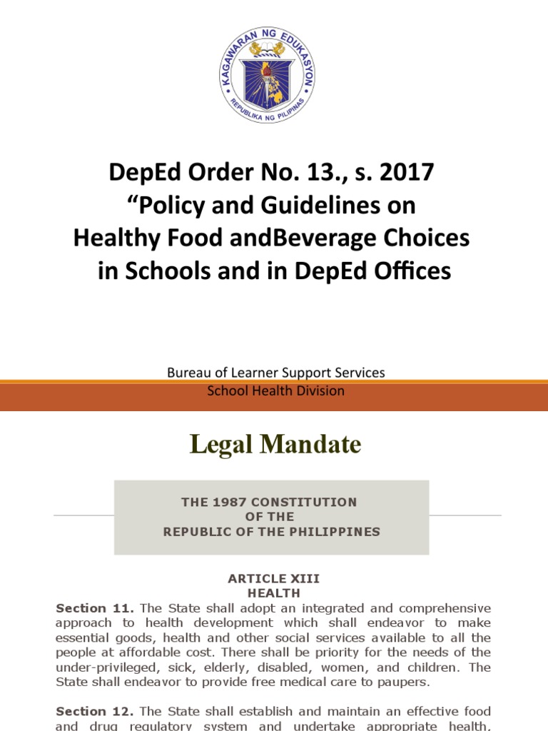 DO No 13 S. 2017 - For DepEd | PDF