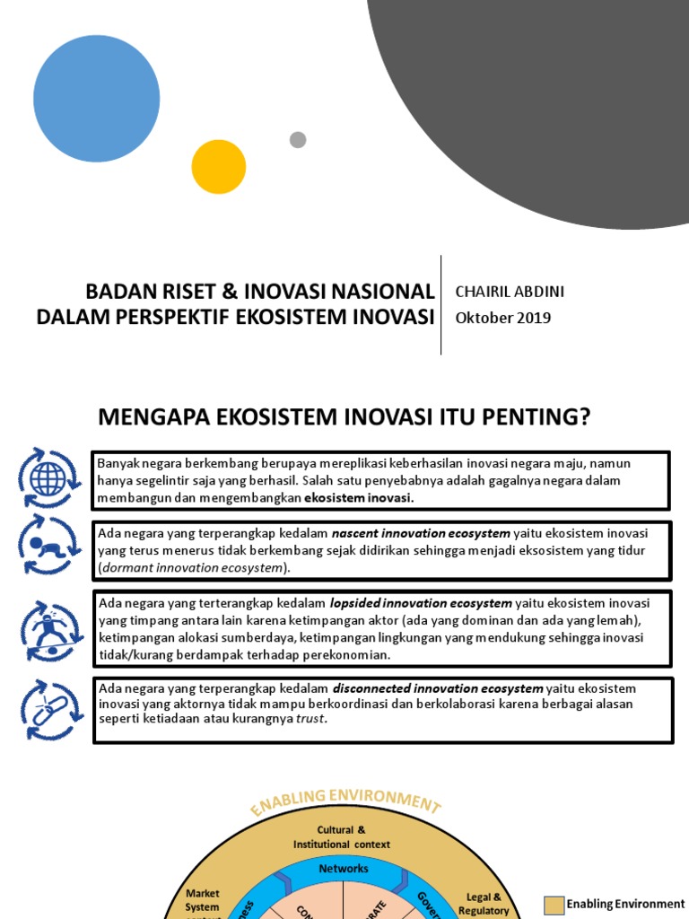 Pentingnya Ekosistem Inovasi | PDF