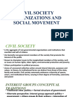 Civil Society Organizations and Social Movement