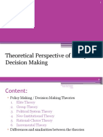 Topic 2 Theoretical Perspective of Policy Making 2015