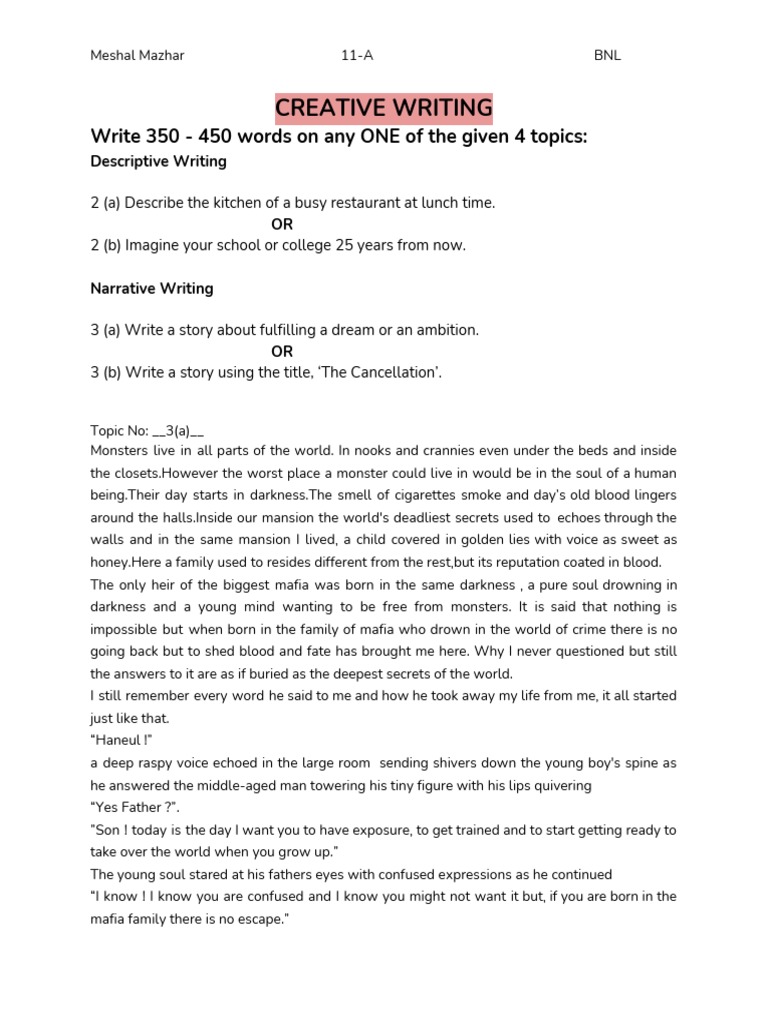 Mafia Heir's Dream of Freedom | PDF
