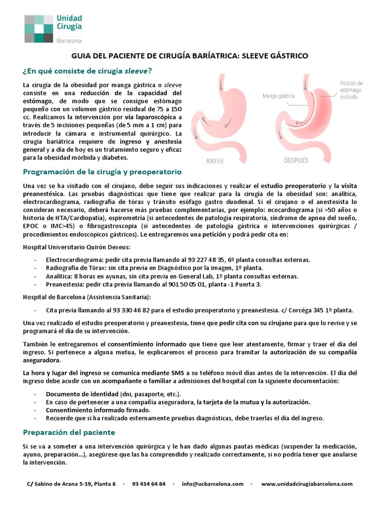 Huia sleeVE PDF Cirugía Dieta