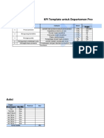 KPI Template Untuk Departemen Produksi: No Tugas Pokok Indikator Bobot Target Angka