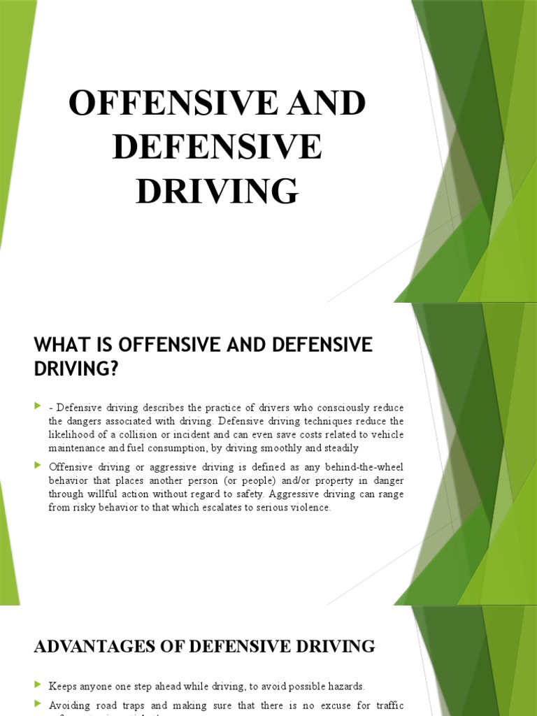 Offensive vs Defensive Driving Explained | PDF