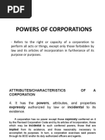 Handout 4 Corporation Powers of The Corporation