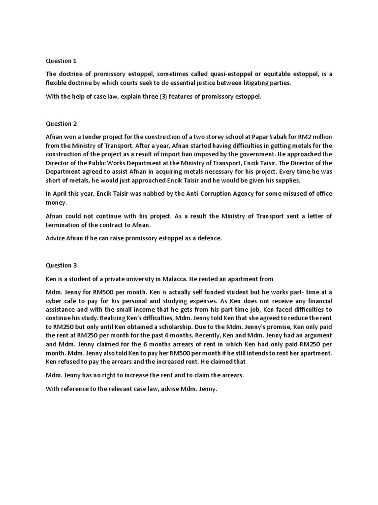 Promissory Estoppel PDF