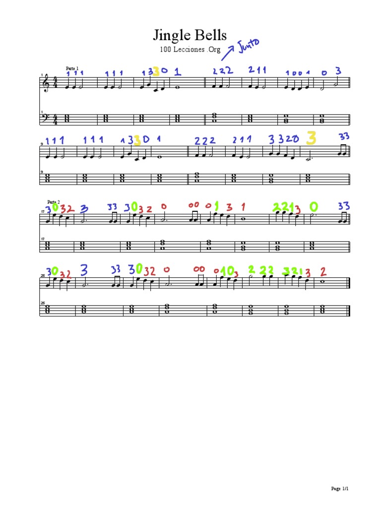 Learn Christmas Carol Jingle Bells in Spanish PDF