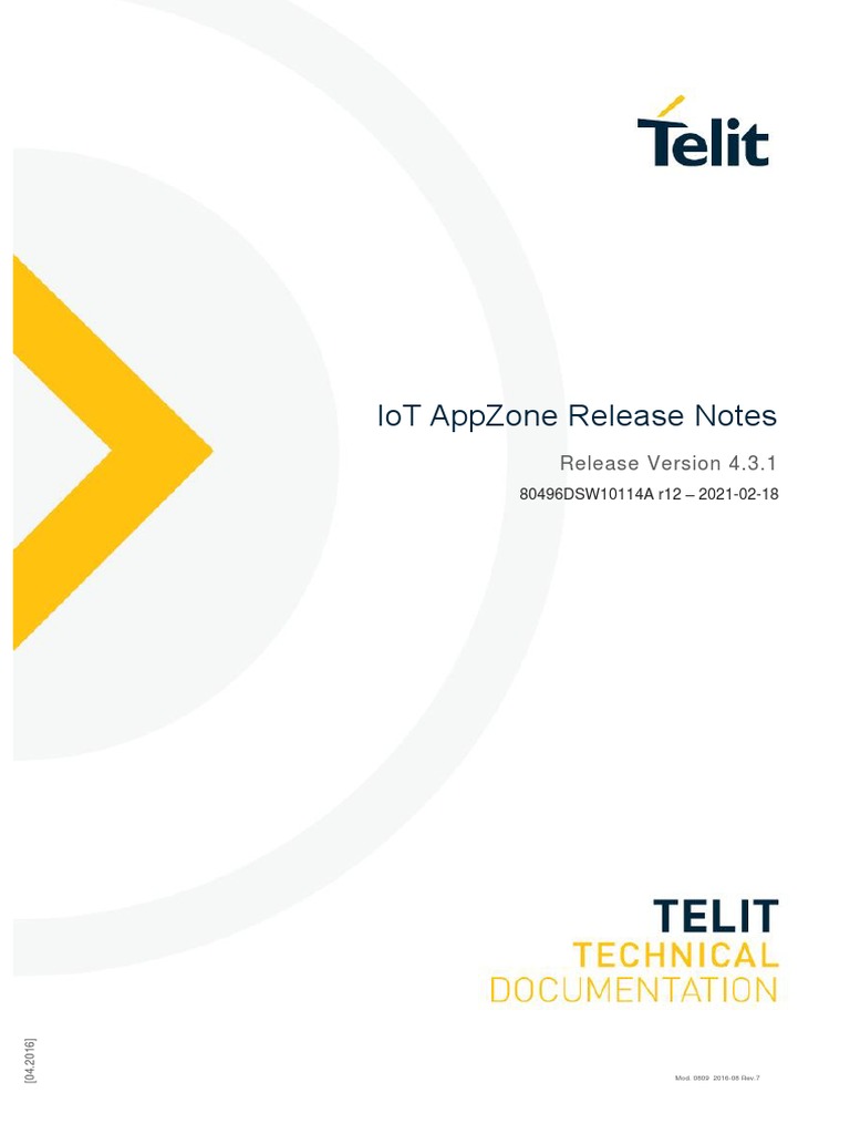 IoT AppZone Release Note 4.3.1 | PDF | License | Integrated Development ...