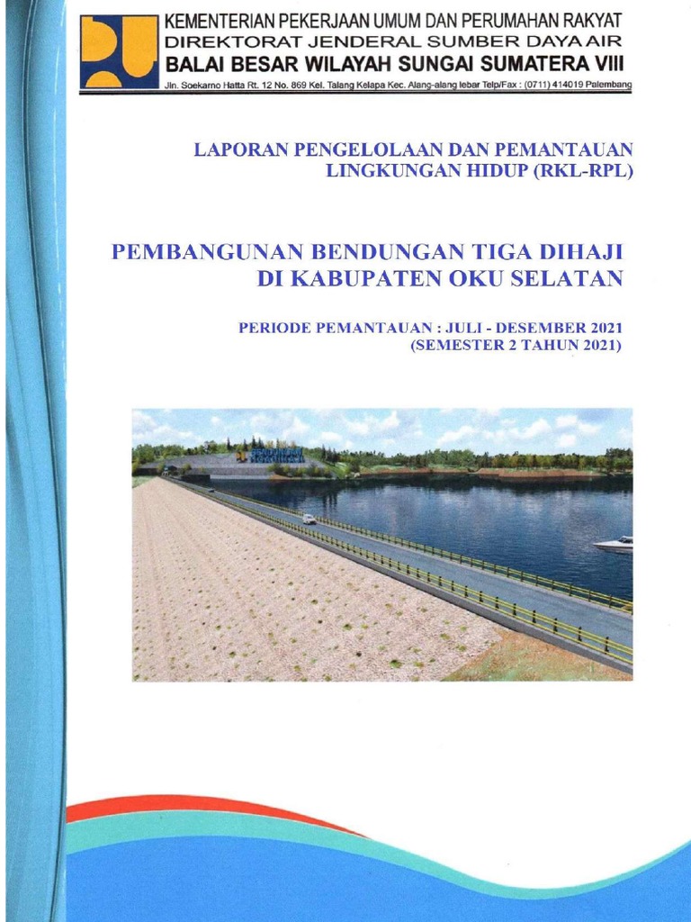 Laporan RKL & RPL Bendungan Tiga Dihaji | PDF