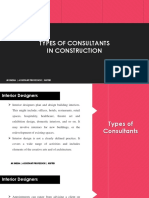 Types of Construction Consultants