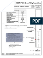 FT FRP POLE 12 M X 750 KGF Monolítico