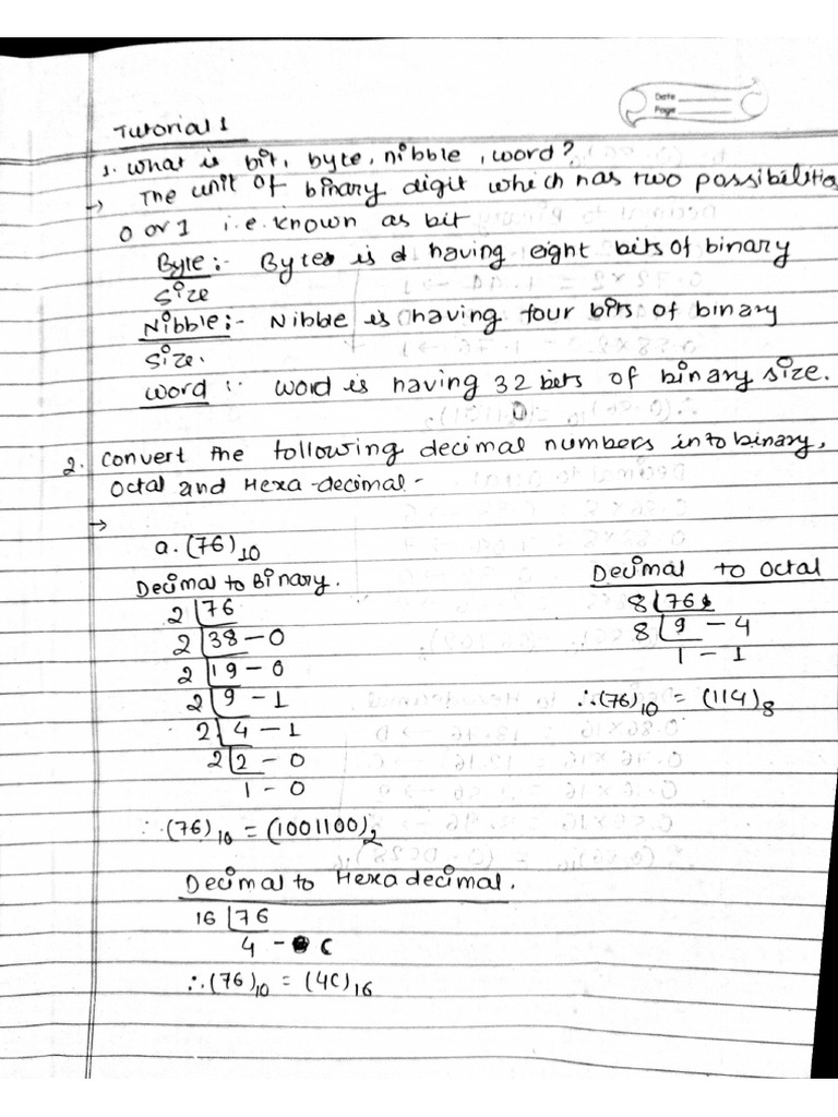 Digital Logic Tutorial - I | PDF