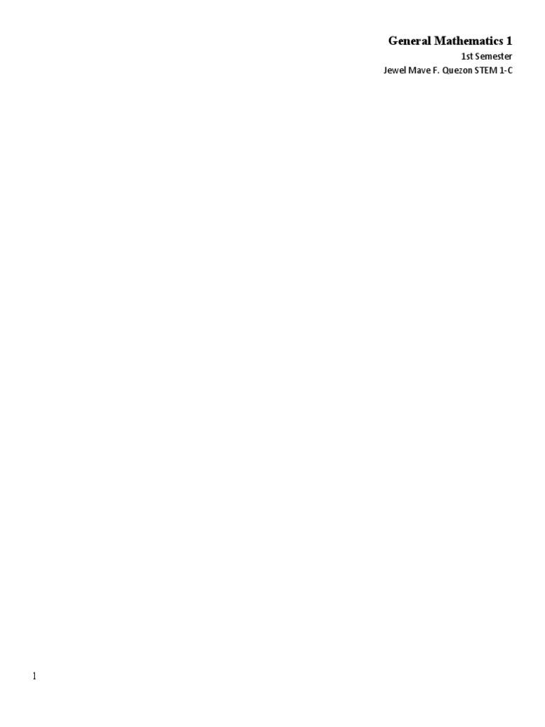 General Mathematics | PDF