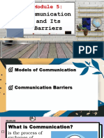 Module 5 - Communication and Its Barriers