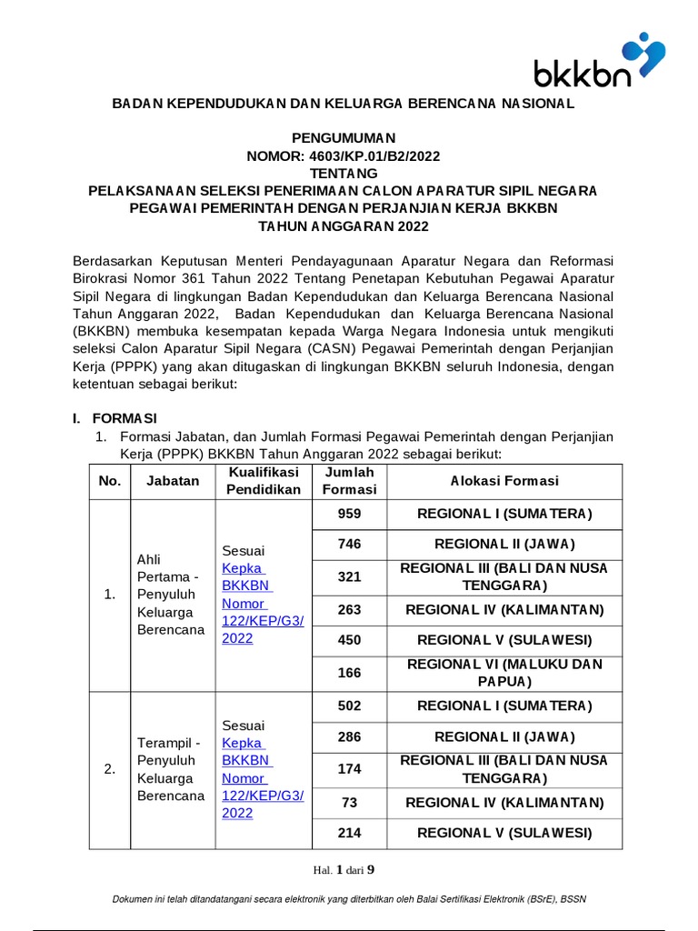 BKKBN PPPK | PDF