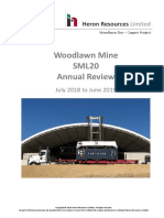 Her On Resources Woodlawn Mine 2018-2019 Annual Review