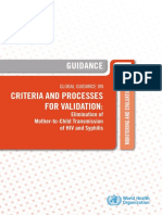 18.global Guidance On Criteria and Process For Validation - EMTCT Hiv and Syphilis