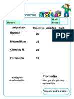 Boletín de calificaciones  optimizado con menos de