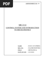   Mechatronics Assignment