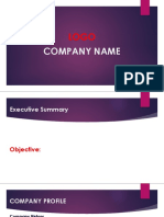 Company Profile and Business Plan