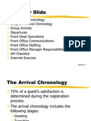 Chapter 06 Front Office Operations Service Industries Business