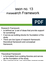 Lesson No. 13 Theoretical Framework
