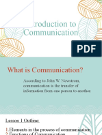 Introduction to Communication Basics