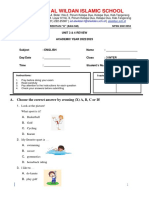 SD Al Wildan Islamic School Unit 3 & 4 English Review