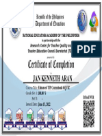 Certificate of Completion CB Course6