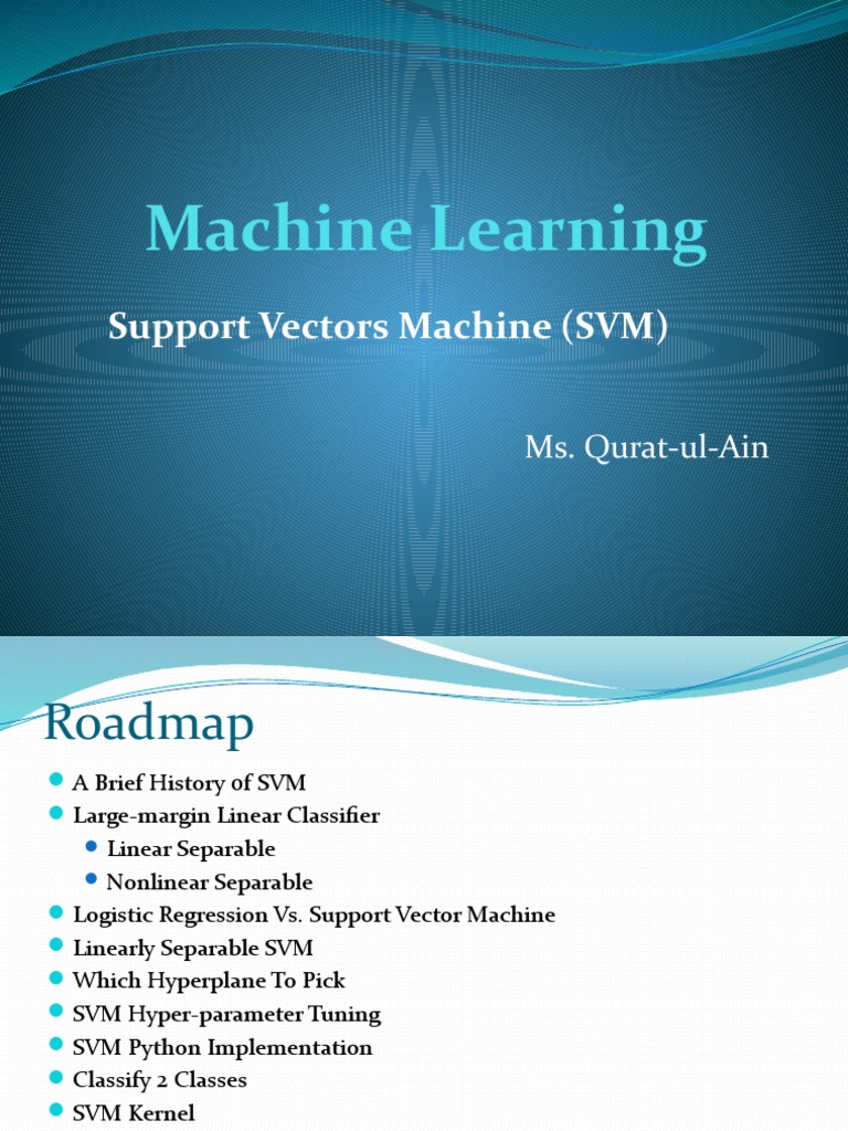 Machine Learning: Support Vectors Machine (SVM) | PDF | Machine ...