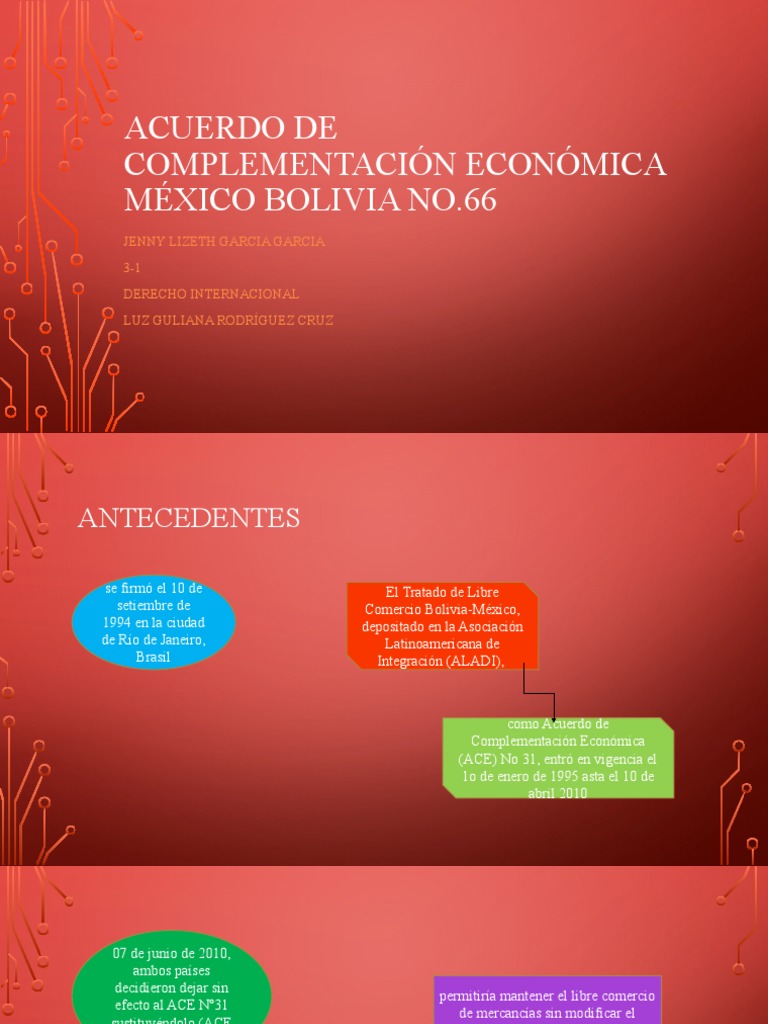 Acuerdo de Complementación Económica México Bolivia No 66 | PDF ...