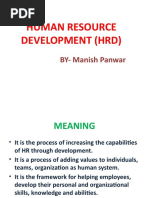 Human Resource Development (HRD) : BY-Manish Panwar