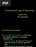 Propositional Logic & Reasoning: Vikram Pudi IIIT Hyderabad