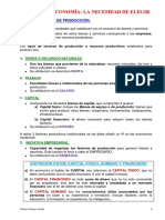 Factores de producción: tierra, trabajo, capital e iniciativa