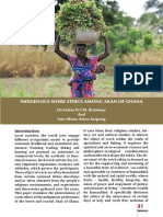 Indigenous Work Ethics Among The Akan of Ghana