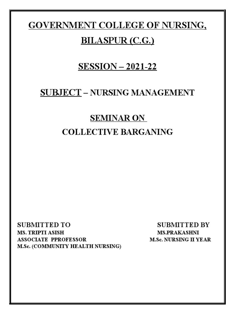 Collective Bargaining Pdf Collective Bargaining Employment