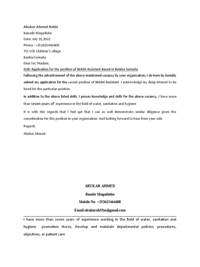 Sos CV | Download Free PDF | Health Care | Nursing
