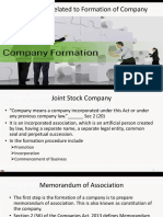 Documents Related To Formation of Company Lecture
