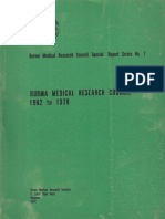 Special Report Series No. 7, Burma Medical Research Council 1962 To 1970