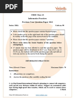 Cbse Class 12 Informatics Practices Question Paper 2012