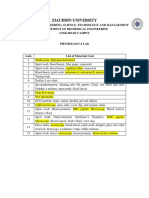 Physiology-I Lab - List of Materials